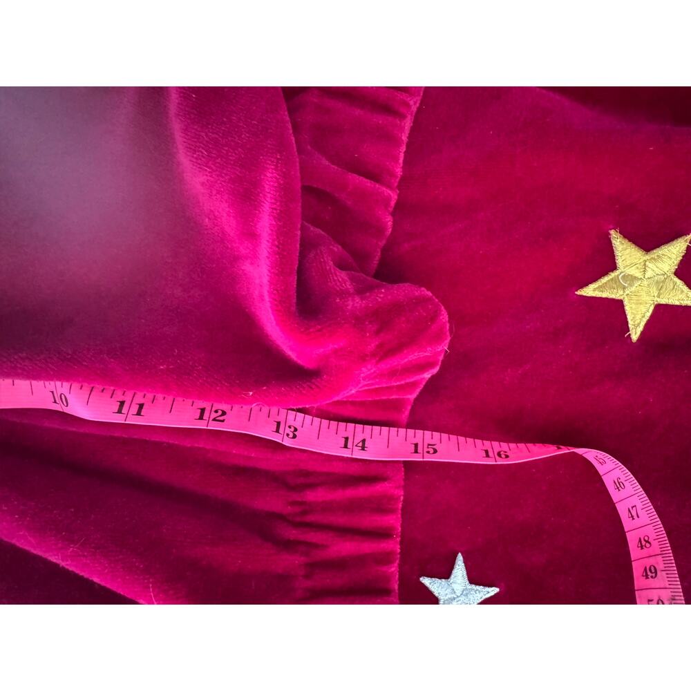 Vintage Velour Star Lounge Tracksuit Set Y2k USA Red Gold Silver Stars Size L - Picture 10 of 12